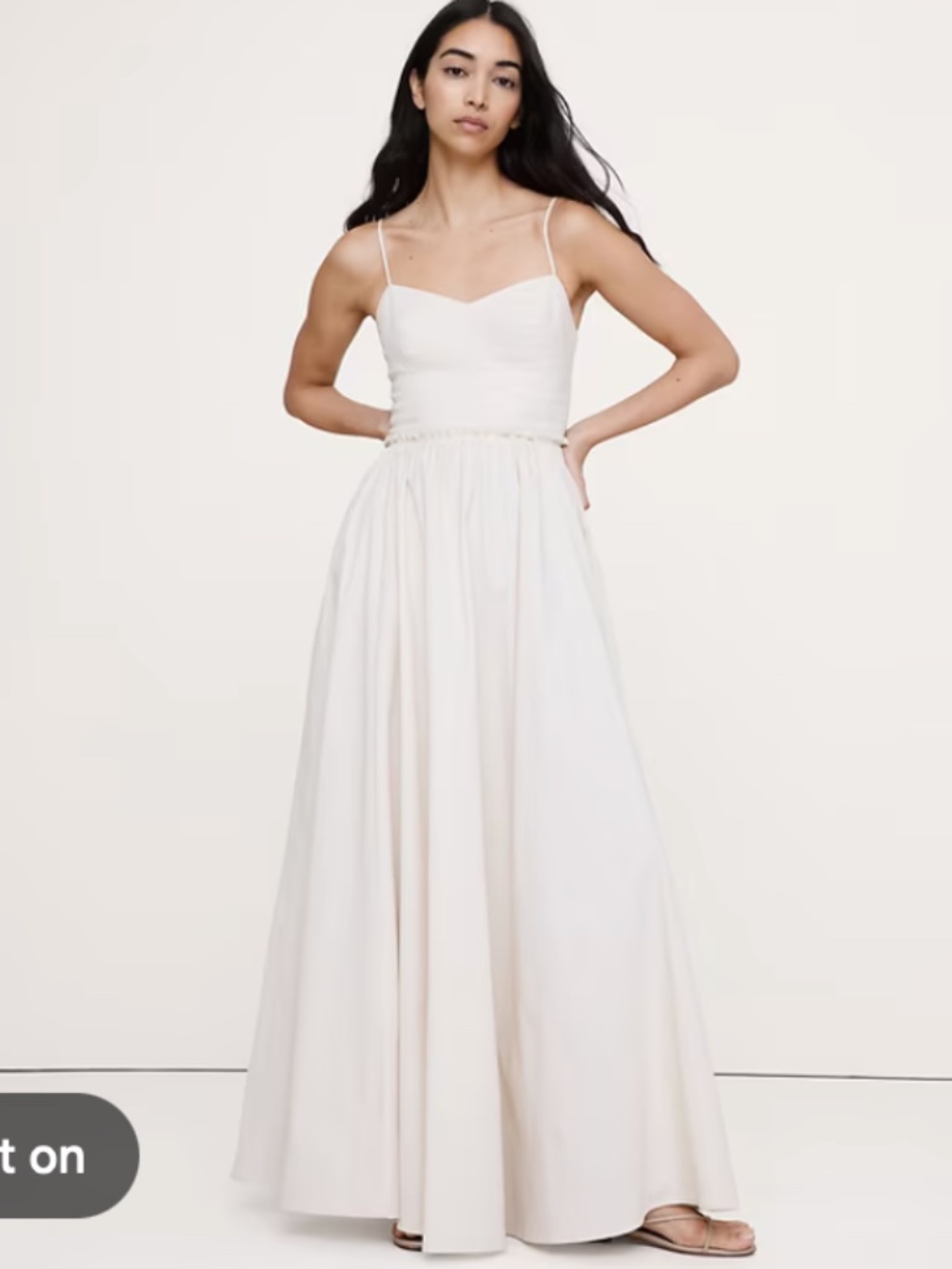banana republic soft cotton corset maxi
